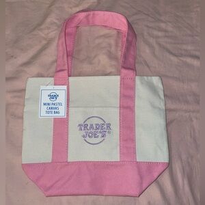 Trader Joe's Mini Pastel Tote in PINK